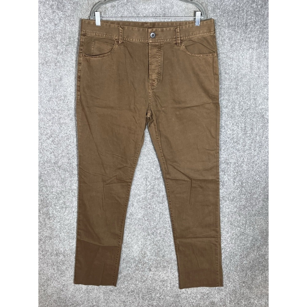 James Perse 5-Pocket Slub Cotton Drill Jeans Pants Mens Size 36 Brown Button Fly